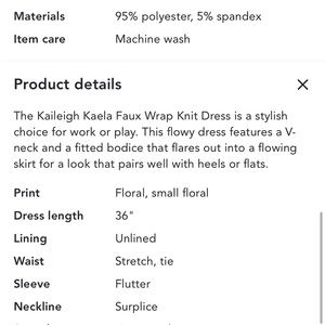 Faux wrap dress (XL). Beautifully cut - can be dressed up or down